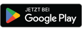 Auf der linken Seite ist das Pfeilsymbol von Google-Play zu sehen. Text: Jetzt bei Google Play.