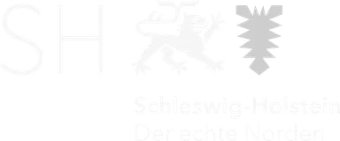 Logo des Landes Schleswig-Holstein, ein Wappen mit einem schleswig-holsteinischen Löwen und einer roten Farbe